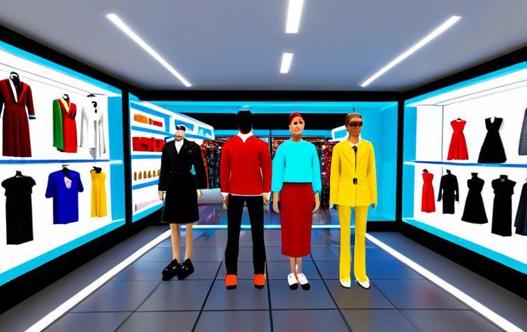 로블록스 마케팅 사례 분석 - Interactive Brand World** A group of diverse avatars exploring a virtual store on Roblox, fully clo...