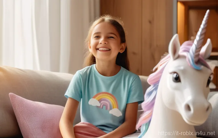 로블록스 베스트맵 순위 - A joyful young girl, approximately 10 years old, with bright, curious eyes and a warm smile, is gent...