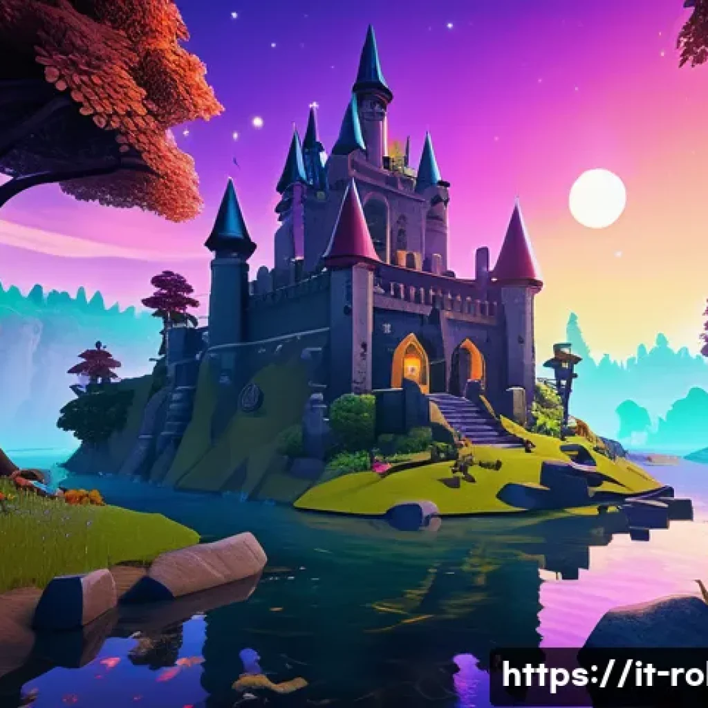 로블록스 인기 게임 유형 - A vibrant and detailed virtual fantasy adventure scene in Roblox style, featuring a group of players...