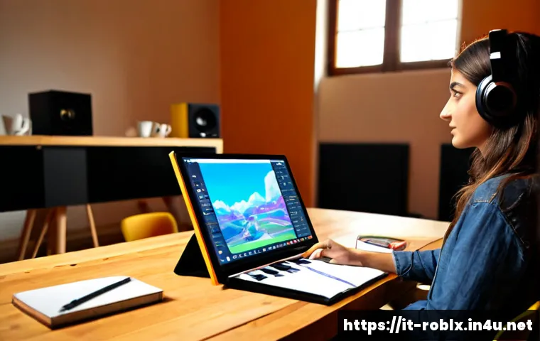 로블록스 아티스트 협업 사례 - Photorealistic creative collaboration scene in a contemporary Milan design studio, an Italian digita...